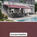 SUNSETTER MOTORIZED XL Woven Acrylic Premium Electric Awning With One-Touch Remote-Control & 11'8" Projection (SAK98153)