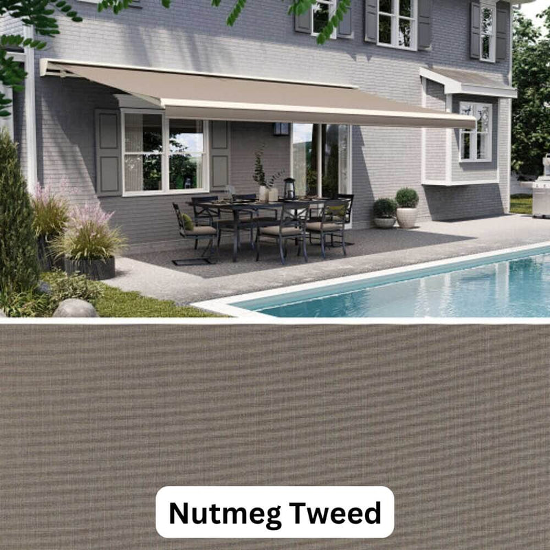 SUNSETTER NON MOTORIZED Woven Acrylic Premium Manual Awning With 10'2" Projection (SAK91475)