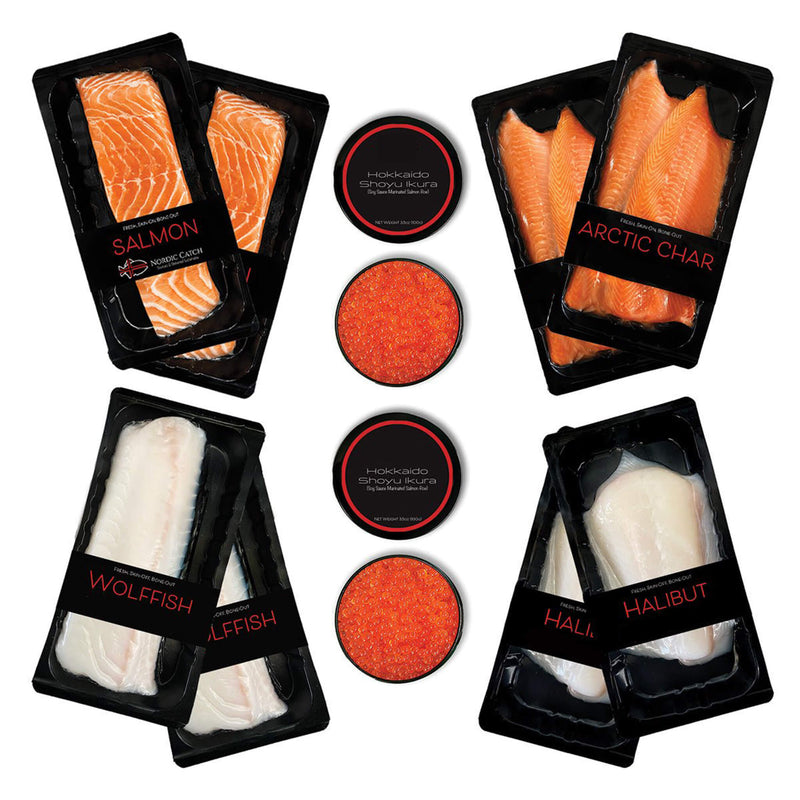 Premium Super OMEGA Seafood - Iceland Sushi Grade Fish Bundle (SAK21387)