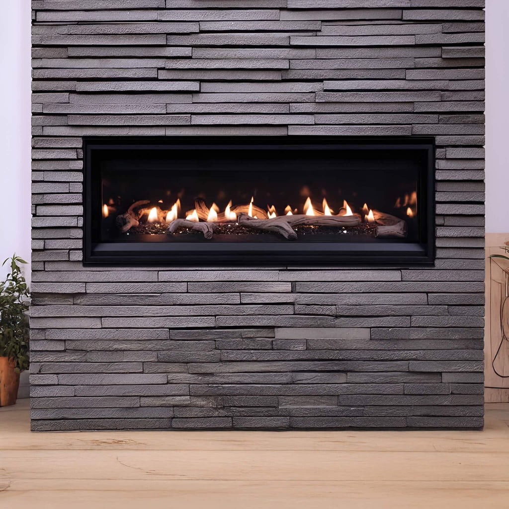 Superior Fireplaces DRL2000 55-Inch Linear Direct Vent Natural Gas Fireplace With Sceen Barrier [DRL2055TEN] (SAK42051) - Saksby Wholesale - Lifestyle In Living Room