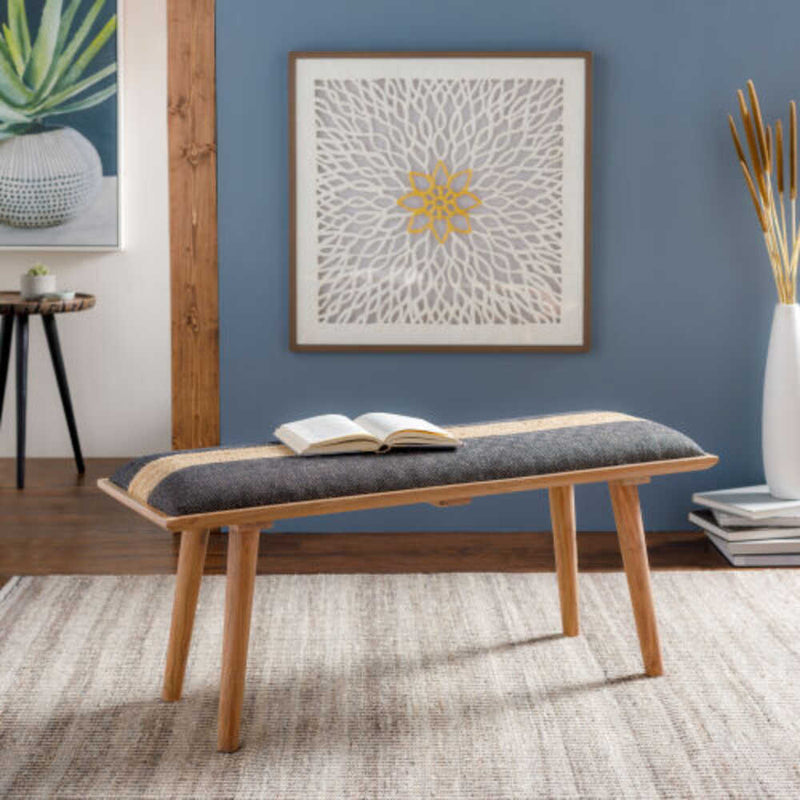 SURYA AEGEUS Natural Acacia Wood Living Room Bench, 45" (SAK86749)