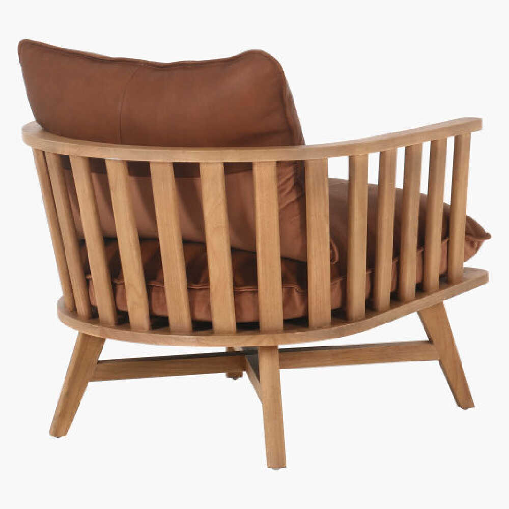 Surya Arco Premium Linen Accent Chair With Beechwood Base, 34" (SAK64750)