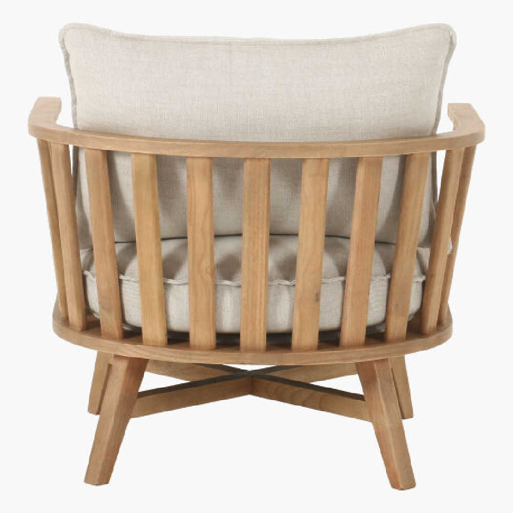 Surya Arco Premium Linen Accent Chair With Beechwood Base, 34" (SAK64750)