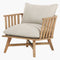 SURYA ARCO Premium Linen Accent Chair With Beechwood Base, 34" (SAK64750)