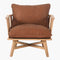 SURYA ARCO Premium Linen Accent Chair With Beechwood Base, 34" (SAK64750)