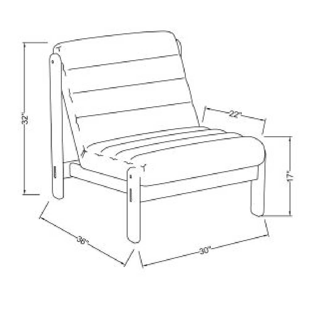 Surya Berland Accent Chair With Polyurethane Foam And Dacron Cushion, 32" (SAK82865)