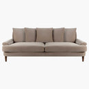 SURYA CILA Medium Gray Feather Blend Polyurethane Living Room Sofa, 87" (SAK28476)