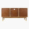 SURYA DALMA Contemporary Wood Sideboard With Slidng Doors, 58" (SAK49173)