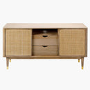 SURYA DALMA Contemporary Wood Sideboard With Slidng Doors, 58" (SAK49173)