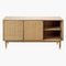 SURYA DALMA Contemporary Wood Sideboard With Slidng Doors, 58" (SAK49173)