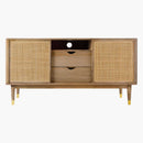 SURYA DALMA Contemporary Wood Sideboard With Slidng Doors, 58" (SAK49173)