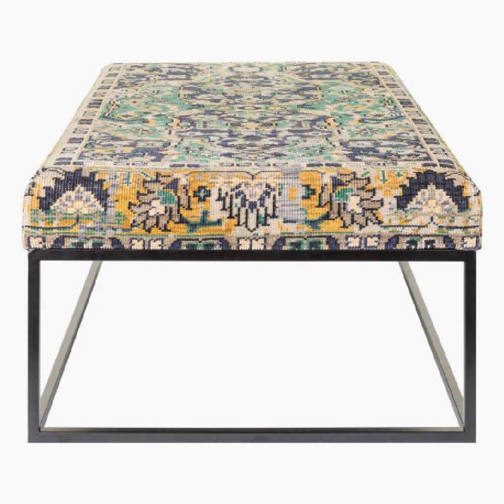 Surya Ergani Beige Multicolor Indoor Bench, 50" (SAK28450)