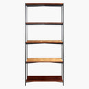 SURYA JUDITH Mango Wood Oak Bookcase, 72" (SAK12723)