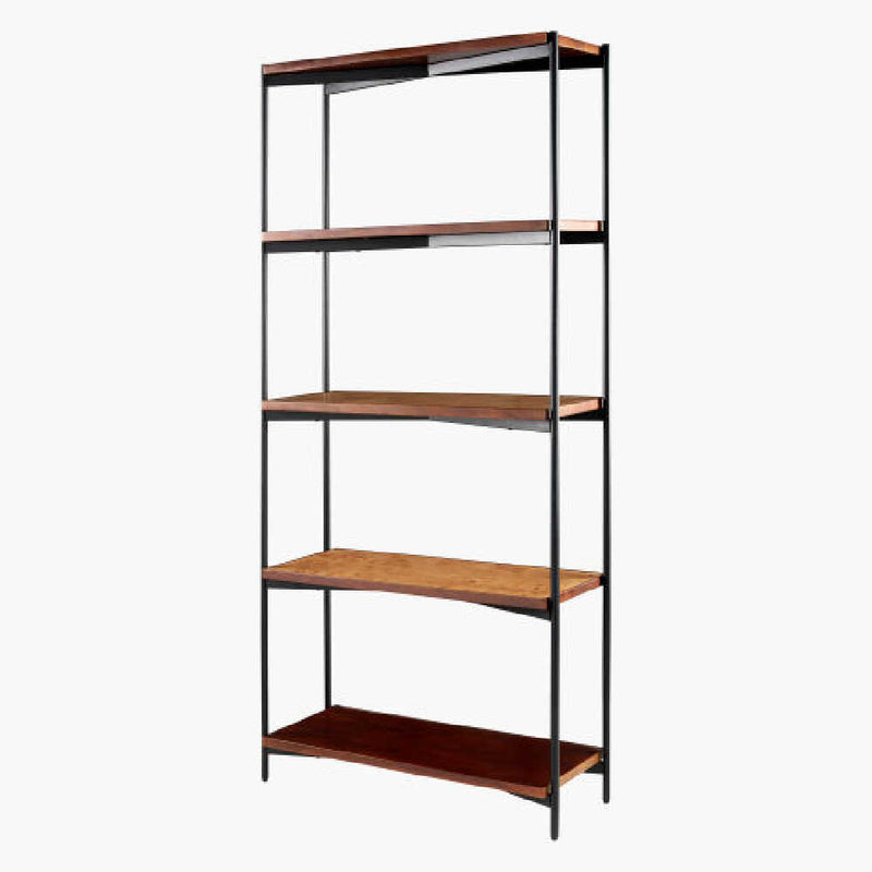 SURYA JUDITH Mango Wood Oak Bookcase, 72" (SAK12723)