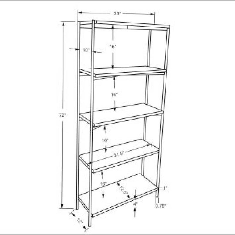 SURYA JUDITH Mango Wood Oak Bookcase, 72" (SAK12723)