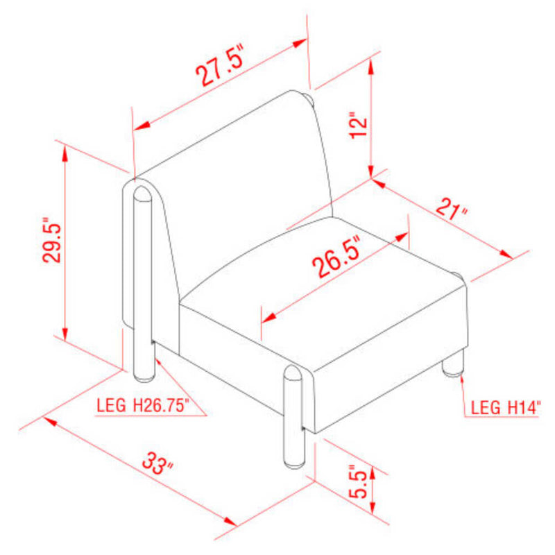 SURYA KENWOOD Wood Finish Accent Polyester Chair, 30" (SAK26543)