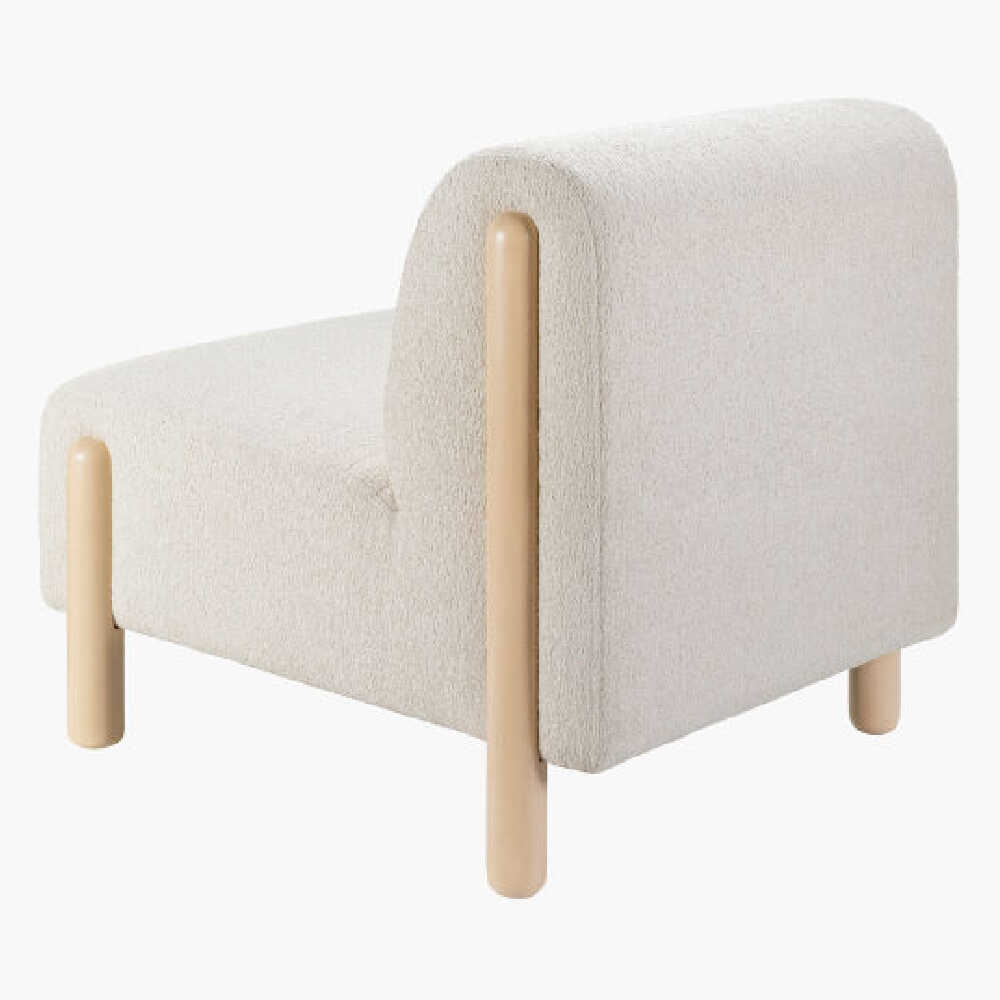 Surya Kenwood Wood Finish Accent Polyester Chair, 30" (SAK26543)