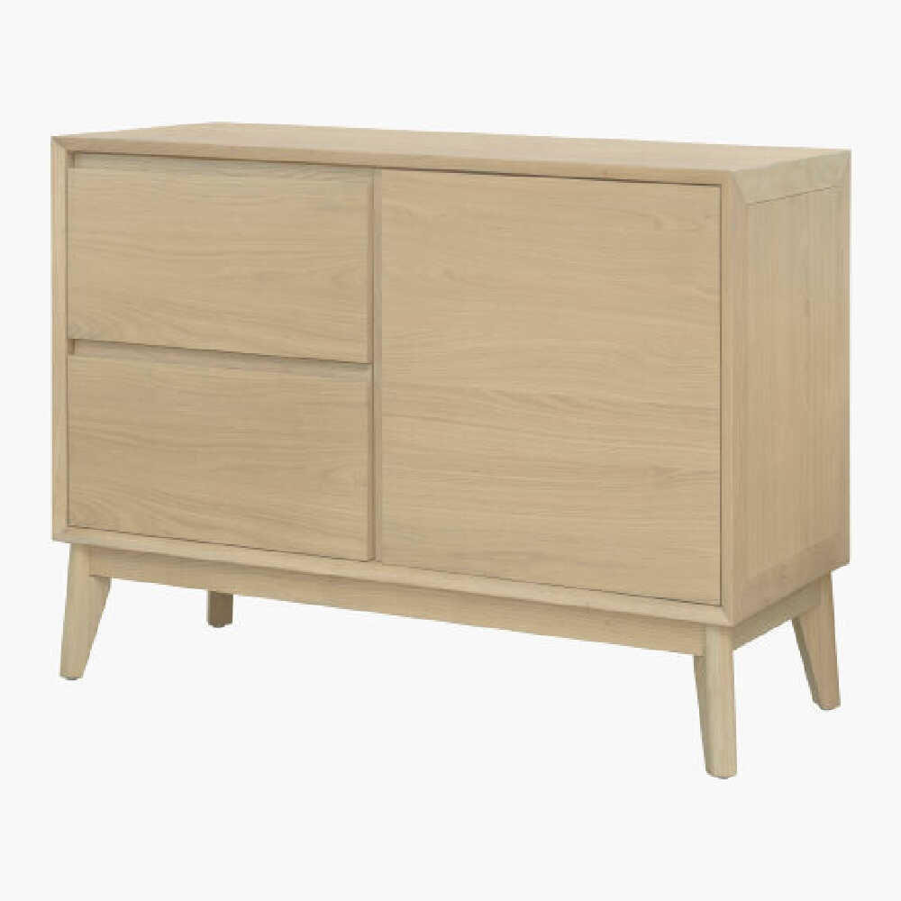 Surya Pryce Natural Oak Sideboard Cabinet For Dining And Living Rooms, 44" (SAK54117)