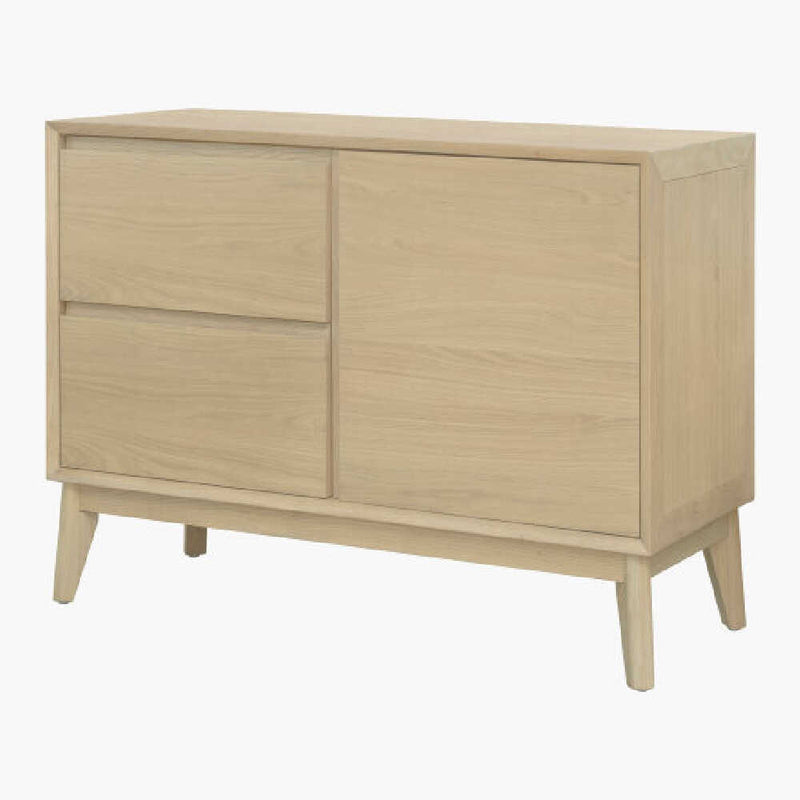 SURYA PRYCE Natural Oak Sideboard Cabinet For Dining And Living Rooms, 44" (SAK54117)