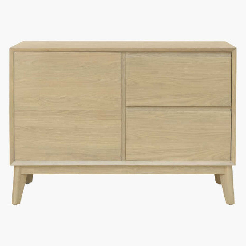 SURYA PRYCE Natural Oak Sideboard Cabinet For Dining And Living Rooms, 44" (SAK54117)