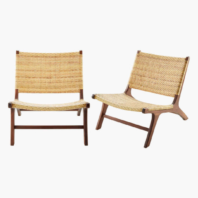 SURYA SHISHO Brown Rattan Shisho Accent Chair, 28" (SAK46021)