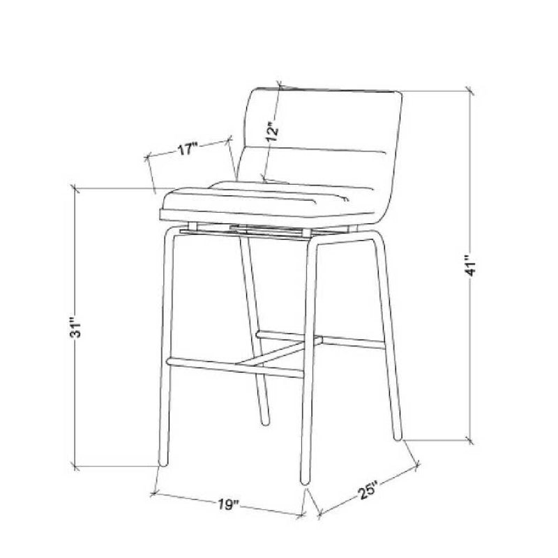 SURYA THOMAS Mocha Bar Stool For Entertainment Room, 41" (SAK56238)