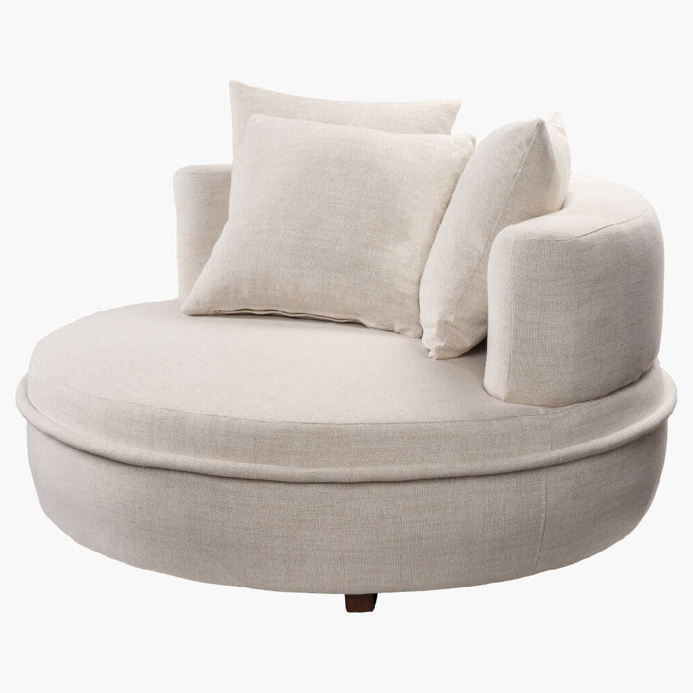 Surya Valence Large Polyester Living Room Lounger, 52" (SAK37485)