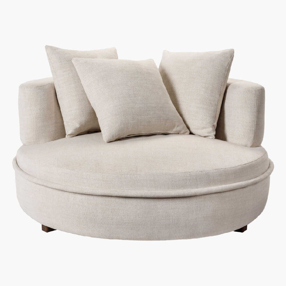 Surya Valence Large Polyester Living Room Lounger, 52" (SAK37485)