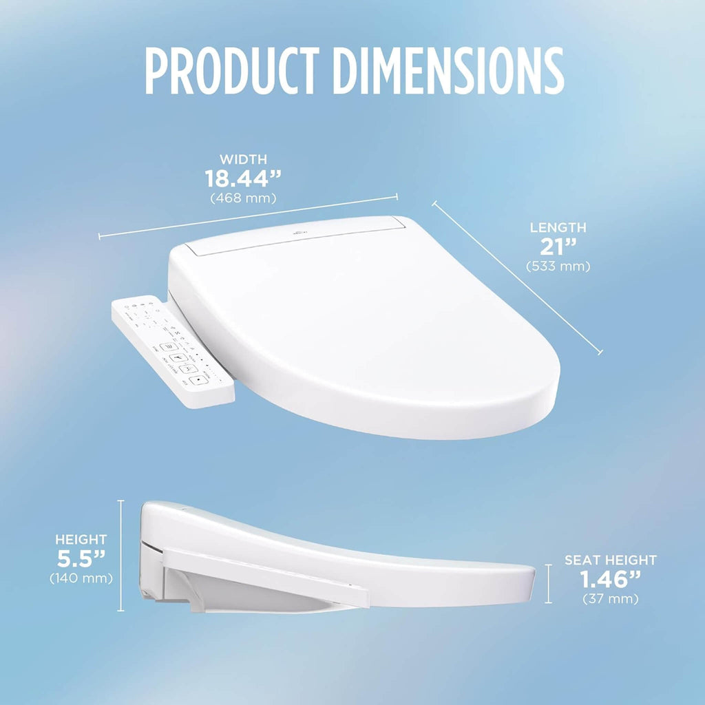 [SW3346#01] TOTO WASHLET® S2 Electronic Bidet Toilet Seat With Side Arm Control (SAK63801) - Saksby Wholesale - Dimensions