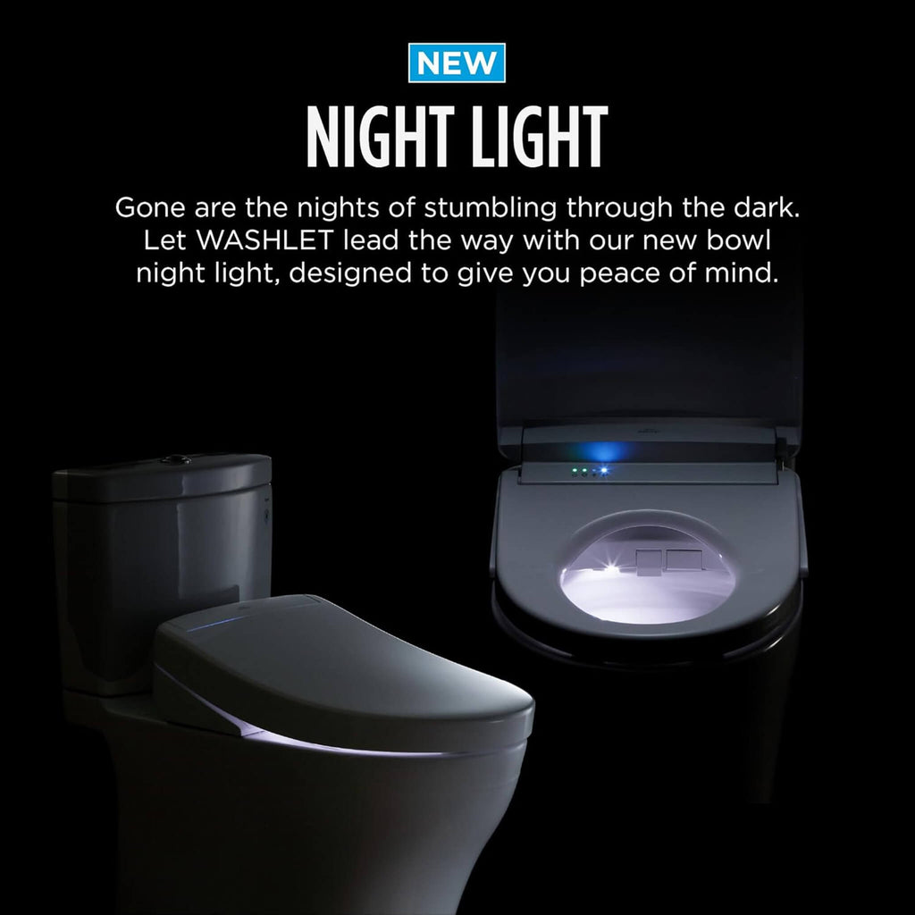 [SW3346#01] TOTO WASHLET® S2 Electronic Bidet Toilet Seat With Side Arm Control (SAK63801) - Saksby Wholesale - Night Light