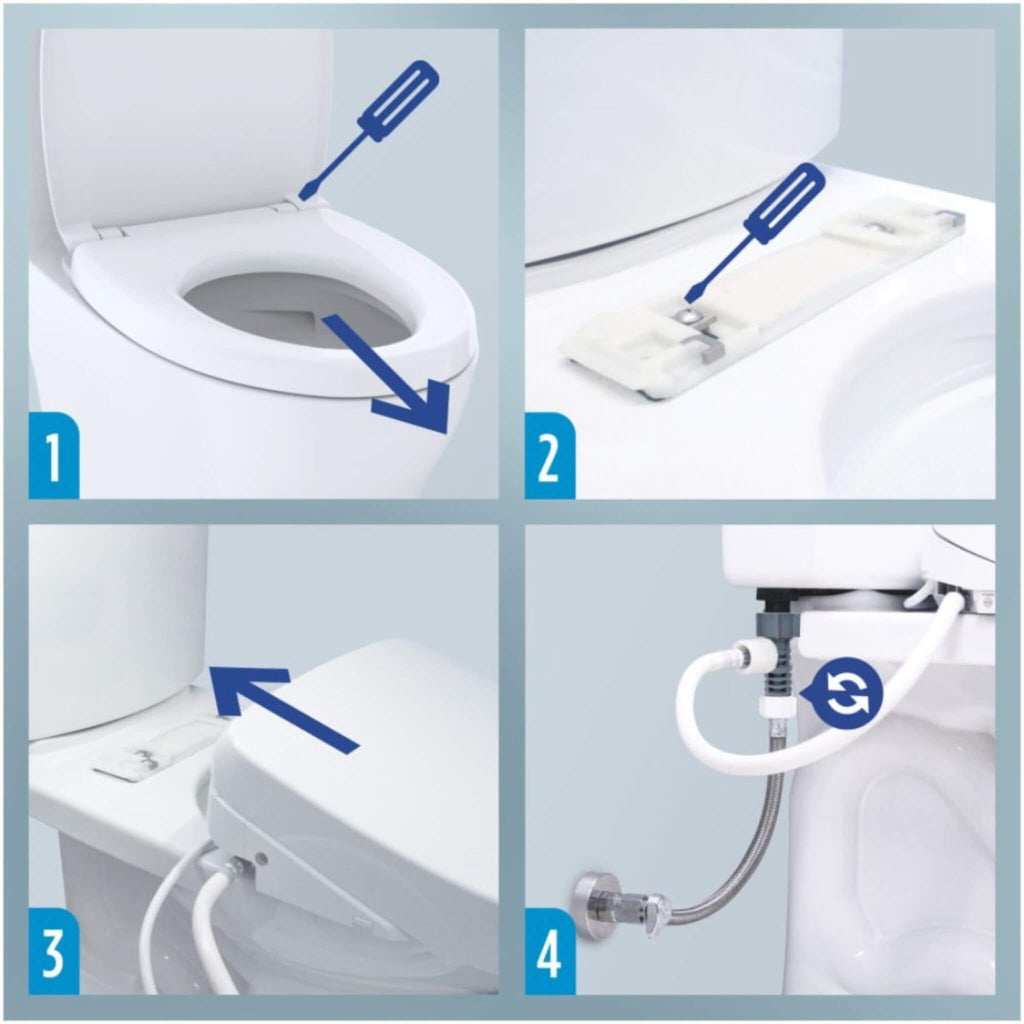 [SW4724] TOTO S7 Washlet Elongated Bidet Toilet Seat With EWater & Manual Classic/Contemporary Lid (SAK01836) - Saksby Wholesale - Installation Details