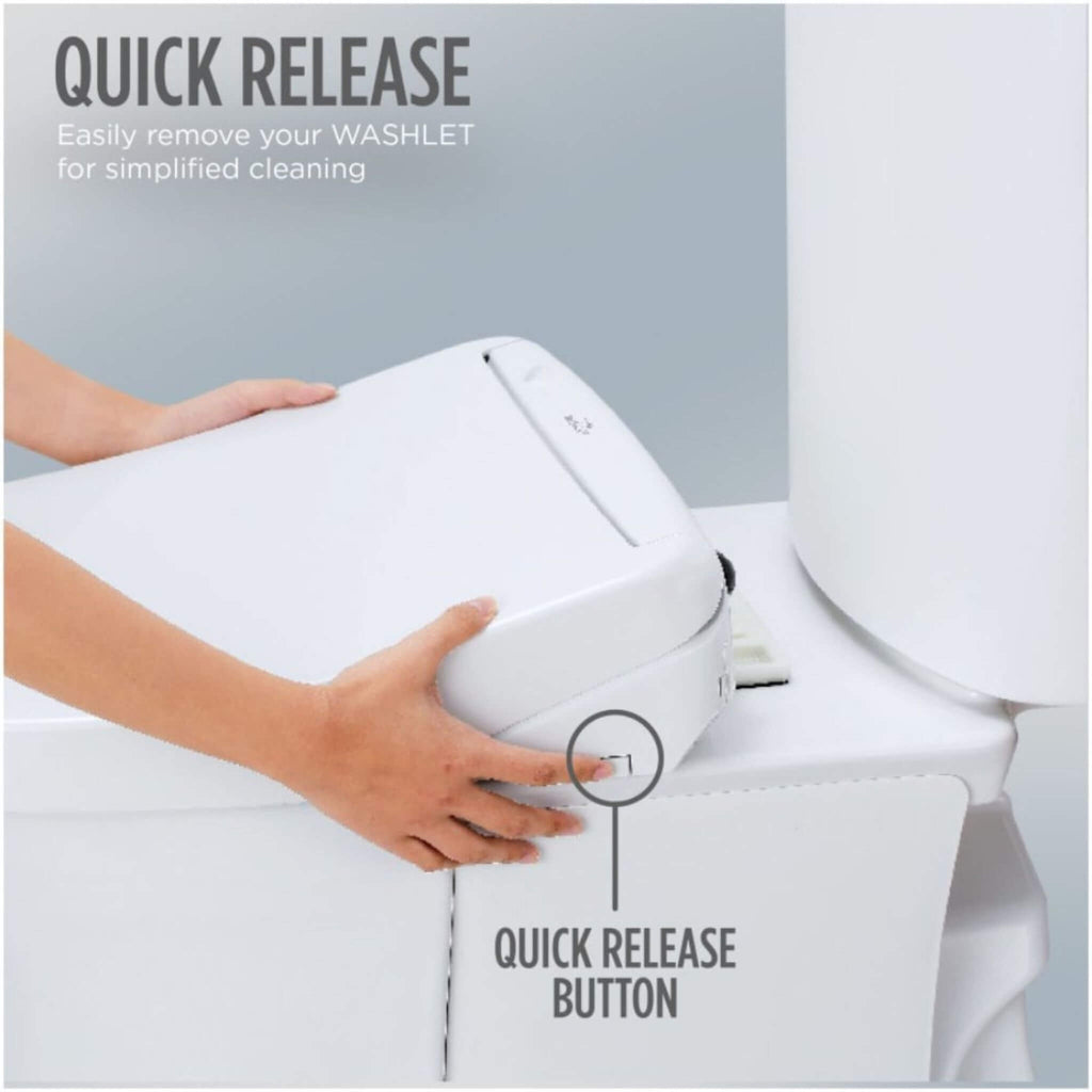 [SW4726] TOTO S7 Washlet Elongated Bidet Toilet Seat With EWater & Manual Classic/Contemporary Lid (SAK54821) - Saksby Wholesale - Quick Release Feature