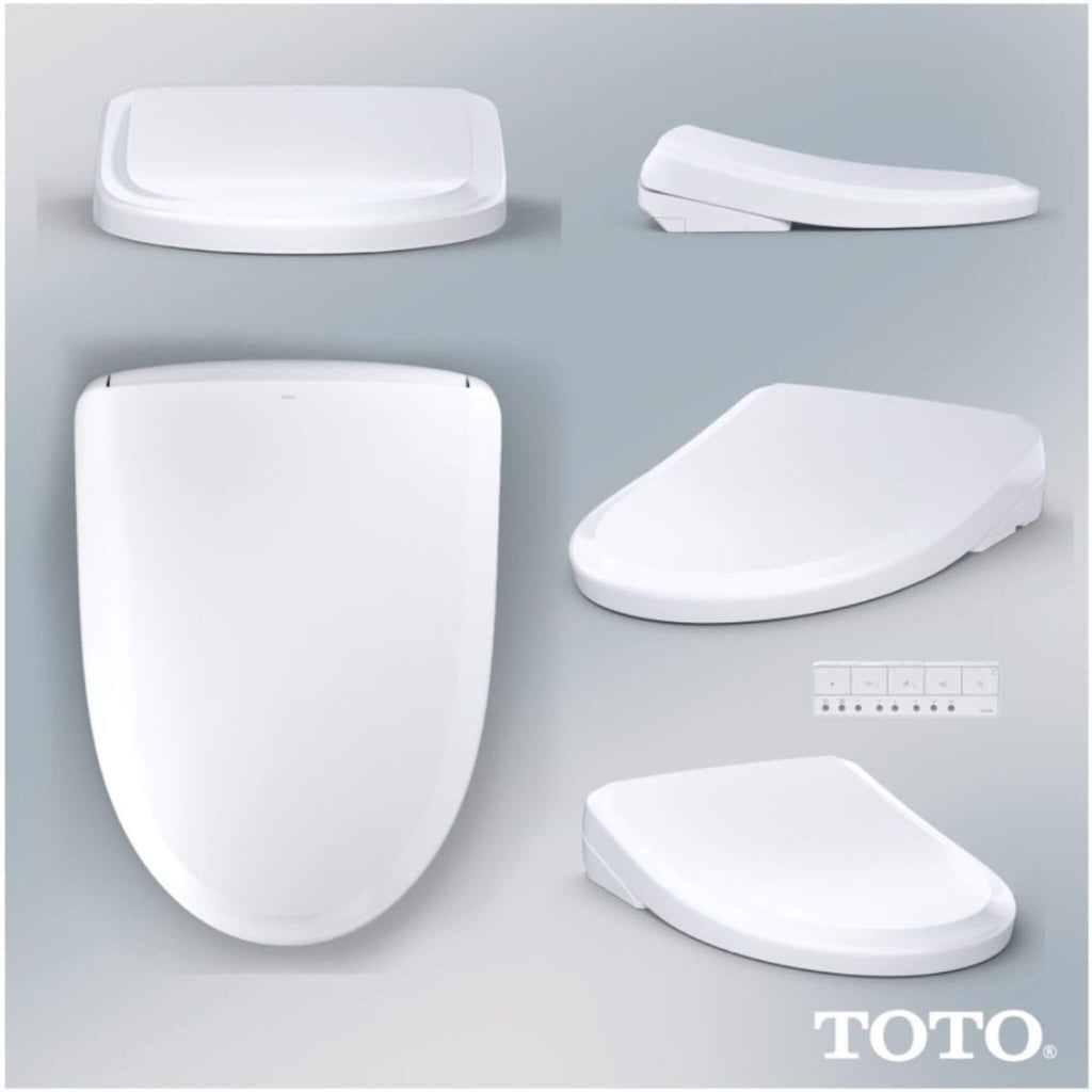 [SW4734AT40#01] TOTO S7A Washlet Elongated Bidet Toilet Seat With EWater And Classic Contemporary Lid (SAK29827) - Saksby Wholesale - Lid Design View