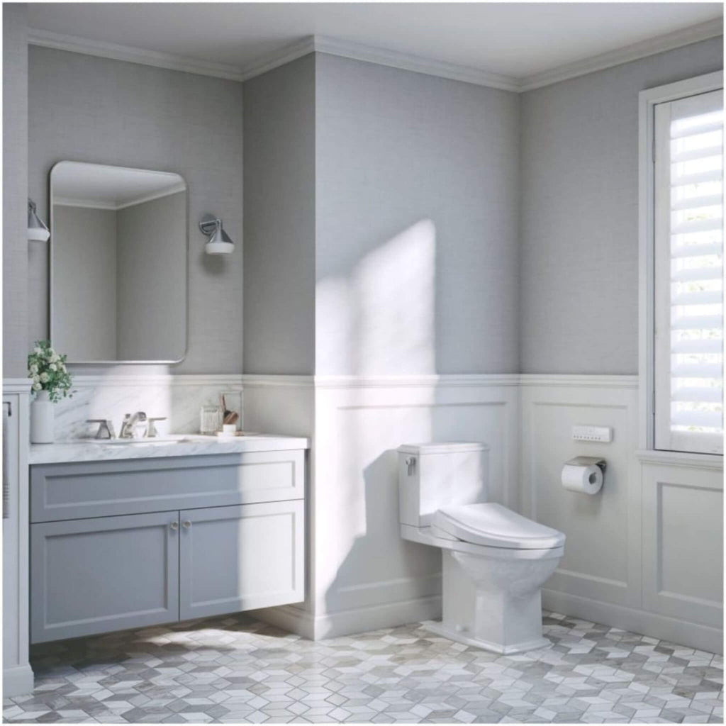 [SW4734AT40#01] TOTO S7A Washlet Elongated Bidet Toilet Seat With EWater And Classic Contemporary Lid (SAK29827) - Saksby Wholesale - Lifestyle Image