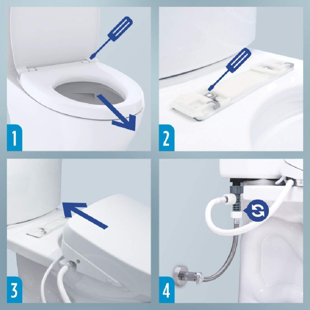 [SW4736AT40#01] TOTO S7A Washlet Elongated Bidet Toilet Seat With EWater And Auto Open/Close Contemporary Lid (SAK54823) - Saksby Wholesale - Installation Guide