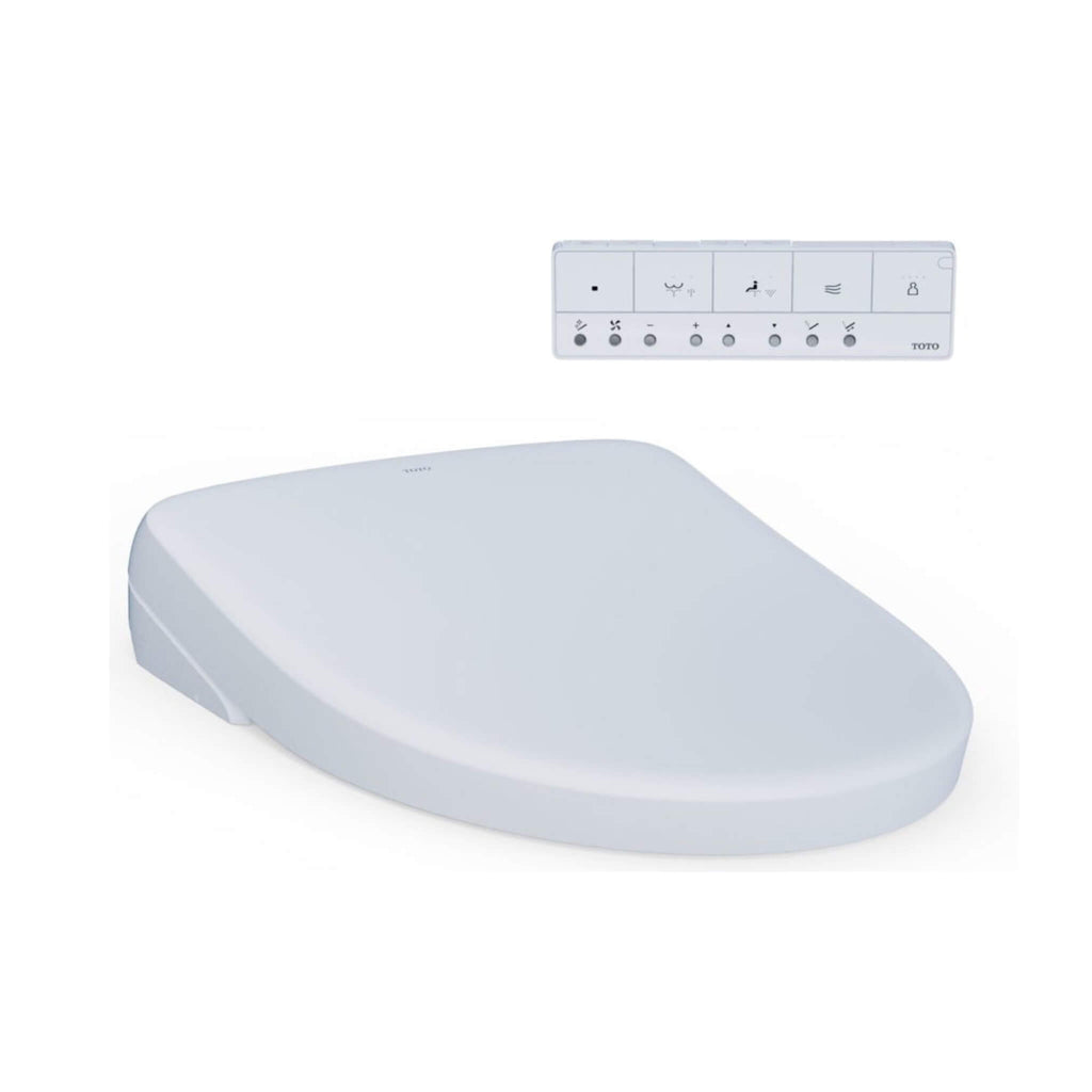 [SW4736AT40#01] TOTO S7A Washlet Elongated Bidet Toilet Seat With EWater And Auto Open/Close Contemporary Lid (SAK54823) - Saksby Wholesale - Lid And Remote Control