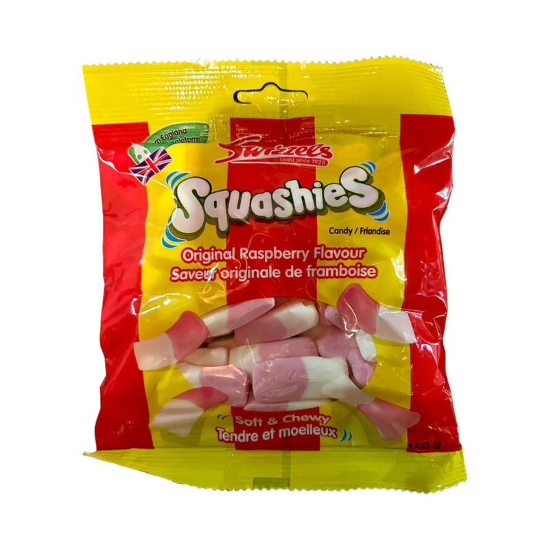 Swizzles Squashies Original Raspberry – Soft Chewy Raspberry & Milk Flavour Candies 120G Bag (UK)