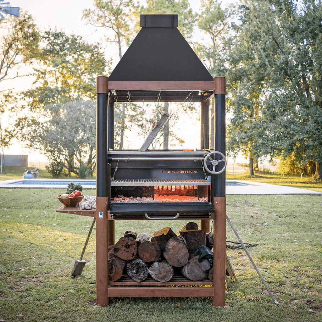 Tagwood BBQ Argentine Santa Maria Wood Fire & Charcoal Gaucho Grill [BBQ02SIB] (SAK86741) - Saksby Wholesale - Lifestyle Image In Outdoor Grill