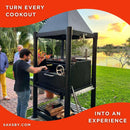 Tagwood BBQ Argentine Santa Maria Wood Fire & Charcoal Gaucho Grill [BBQ02SIB] (SAK86741) - Saksby Wholesale - Lifestyle Image