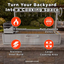 Tagwood BBQ Argentine Santa Maria Wood Fire And Charcoal Grill [BBQ05SS] (SAK25816) - Saksby Wholesale - Features