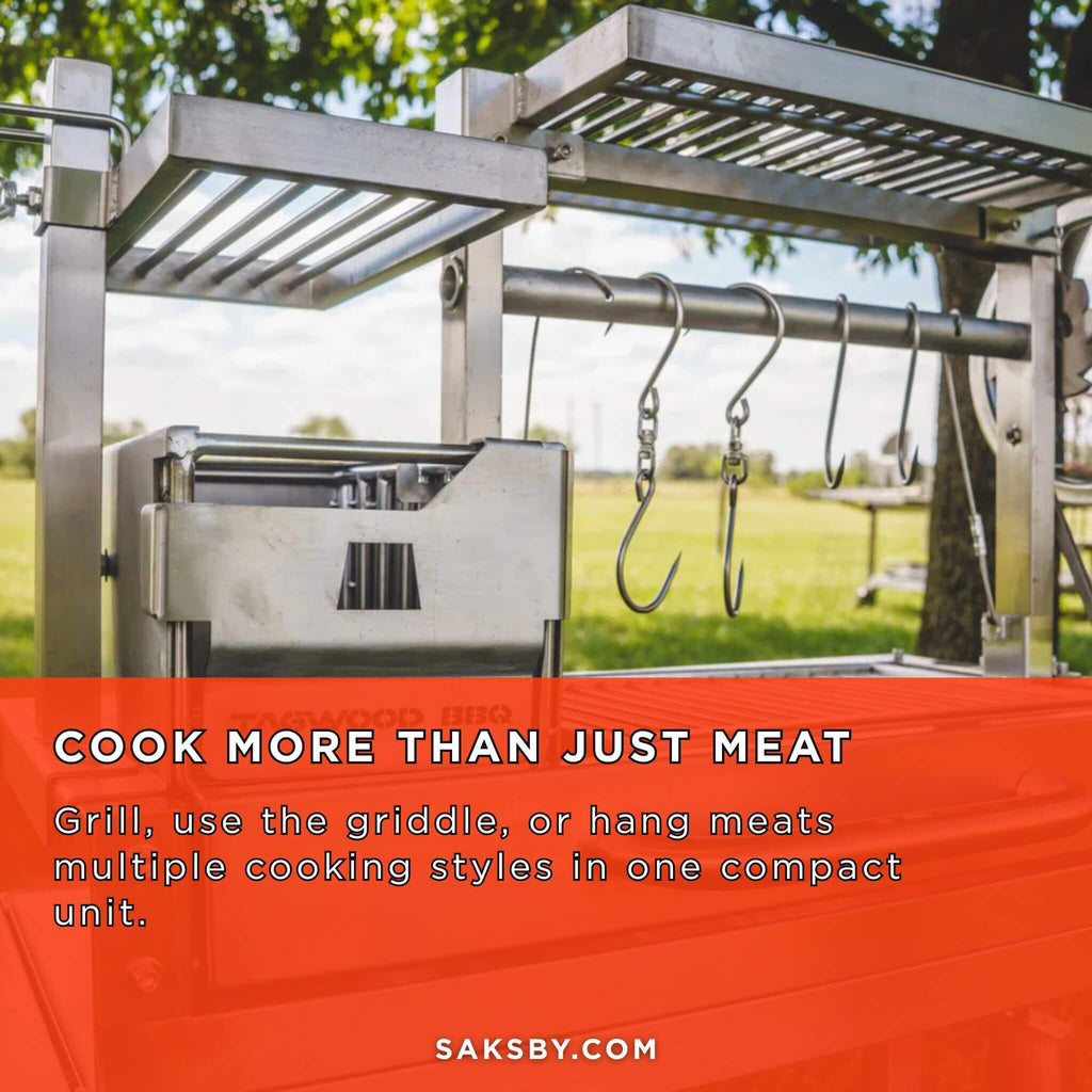 Tagwood BBQ Argentine Santa Maria Wood Fire & Charcoal Gaucho Grill, 91" [BBQ26SS] (SAK73645) - Saksby Wholesale - Compact Design Feature