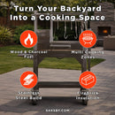Tagwood BBQ Argentine Santa Maria Wood Fire & Charcoal Gaucho Grill, 91" [BBQ26SS] (SAK73645) - Saksby Wholesale - Features