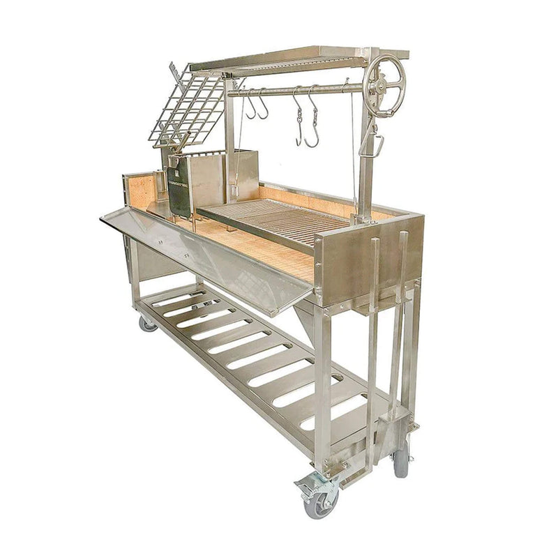 Tagwood BBQ Argentine Santa Maria Wood-Fire Charcoal Gaucho Grill BBQ06SS - SAK62378 - Front-Left Angled View