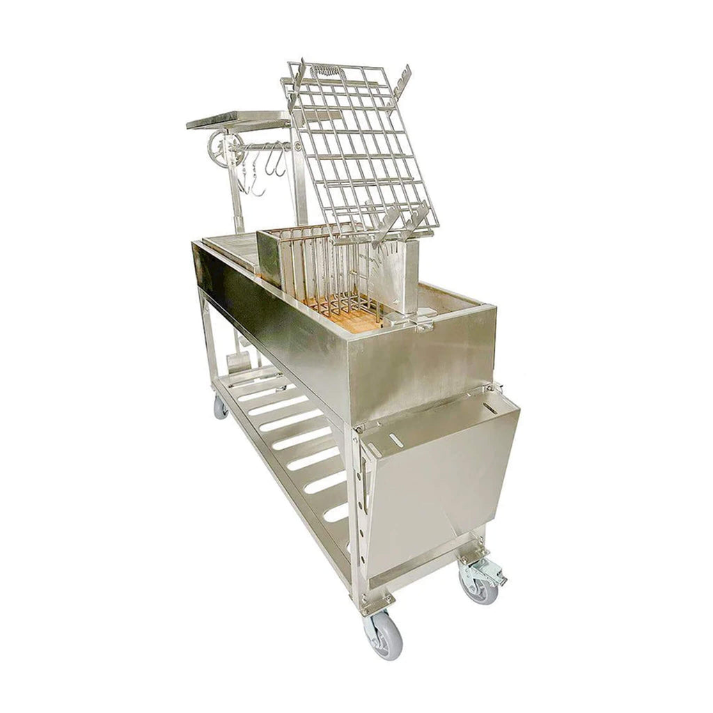 Tagwood BBQ Argentine Santa Maria Wood-Fire Charcoal Gaucho Grill BBQ06SS - SAK62378 - Left Side View Angled