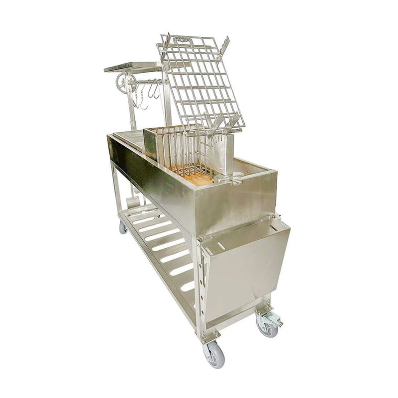 Tagwood BBQ Argentine Santa Maria Wood-Fire Charcoal Gaucho Grill BBQ06SS - SAK62378 - Left Side View Angled