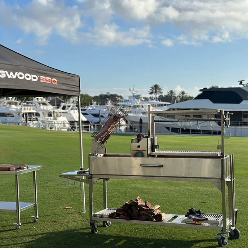 Tagwood BBQ Argentine Santa Maria Wood-Fire Charcoal Gaucho Grill BBQ06SS - SAK62378 - Lifestyle on Grass