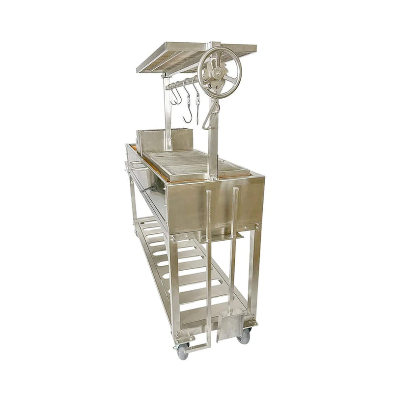 Tagwood BBQ Argentine Santa Maria Wood-Fire Charcoal Gaucho Grill BBQ06SS - SAK62378 - Right Side View Angled