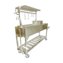 Tagwood BBQ Argentine Santa Maria Wood-Fire Charcoal Gaucho Grill BBQ06SS - SAK62378 - Right Side View Back Angled