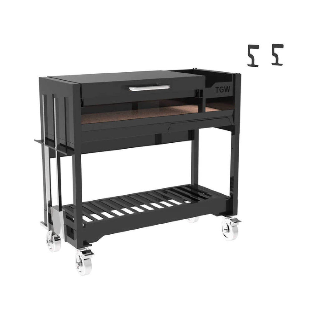 Tagwood BBQ Argentine Wood Fire & Charcoal Gaucho Grill [BBQ18SI] (SAK95124) - Saksby Wholesale -
 Close Cover Front Side View