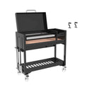 Tagwood BBQ Argentine Wood Fire & Charcoal Gaucho Grill [BBQ18SI] (SAK95124) - Saksby Wholesale - Open Cover Front Side View